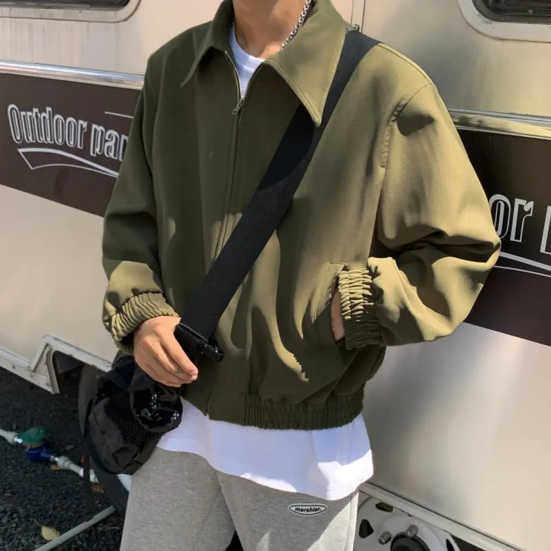 Maxct Oversized Collar Harrington Jacket