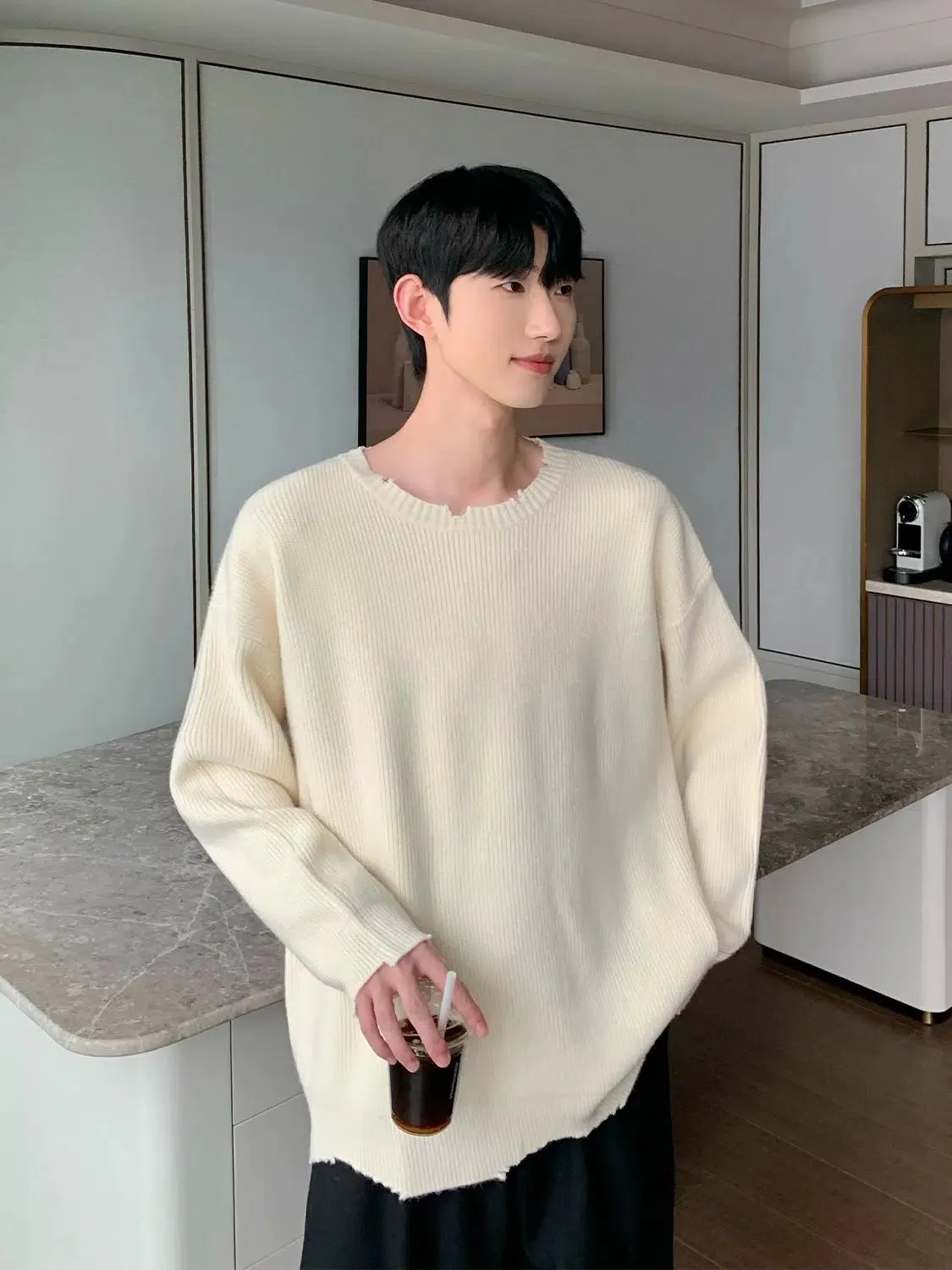 Maxct Loose-fit Crew Neck Sweater