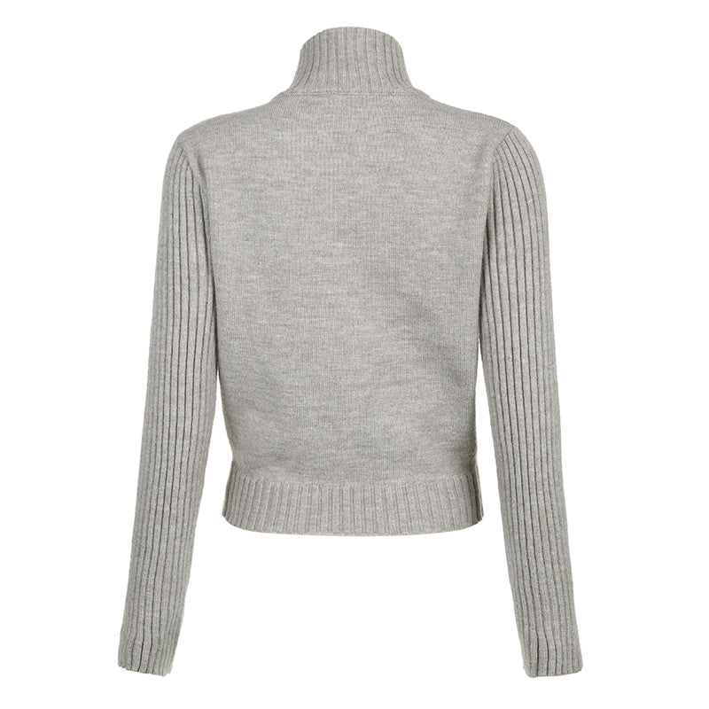 Maxct Double-ended Zipper Knitted Cardigan