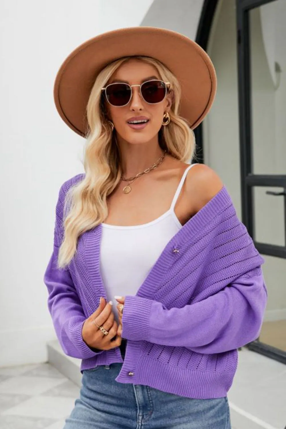 Maxct &V-Neck Button Down Cardigan