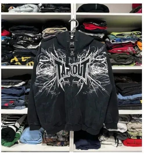 Maxct 90s Streetwear Woman Hoodie Goth Vintage Hoodies Y2K Grunge Graphic Long Sleeve Hooded Sweatshirt Harajuku Japanese Aesthetic Korean Korean