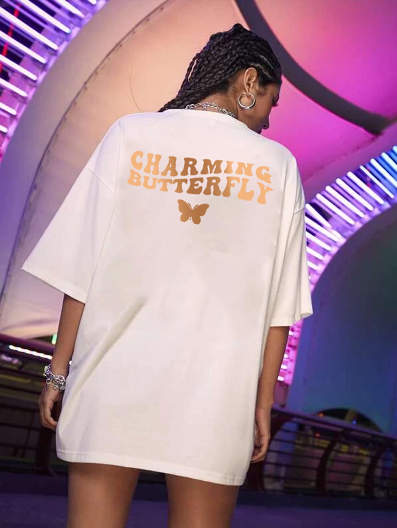 Butterfly White Letter Printed T-Shirts Women 100% Cotton Black Short Sleeve Fashion Hip Hop Streetwear Summer Breathable Tshirt
