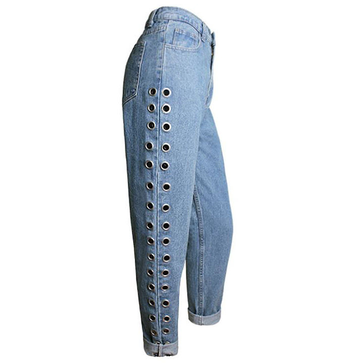 Holed Up Grommet Jeans Maxct
