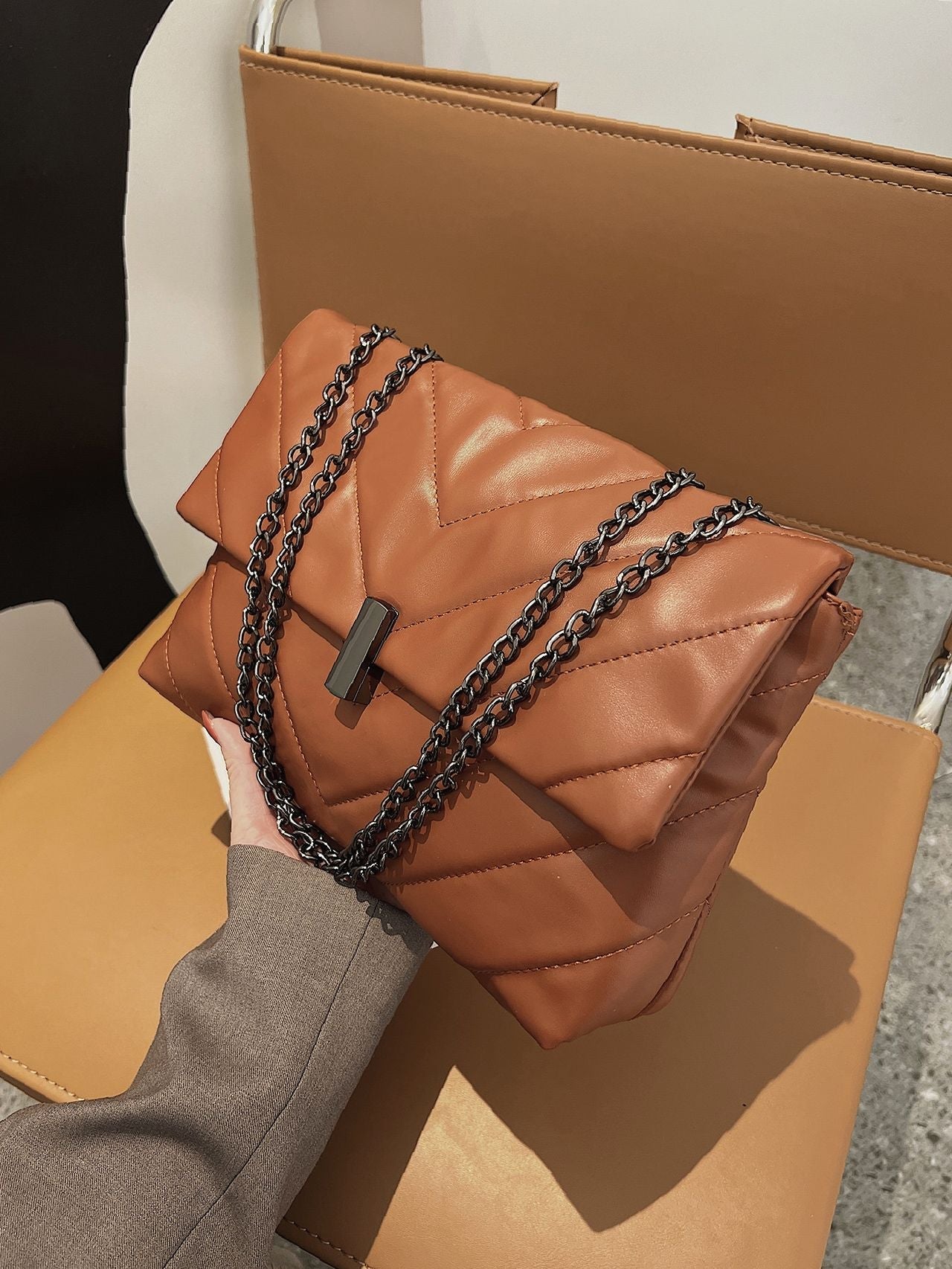 Maxct - Chevron Chain Tote Bag  - Women Tote Bags
