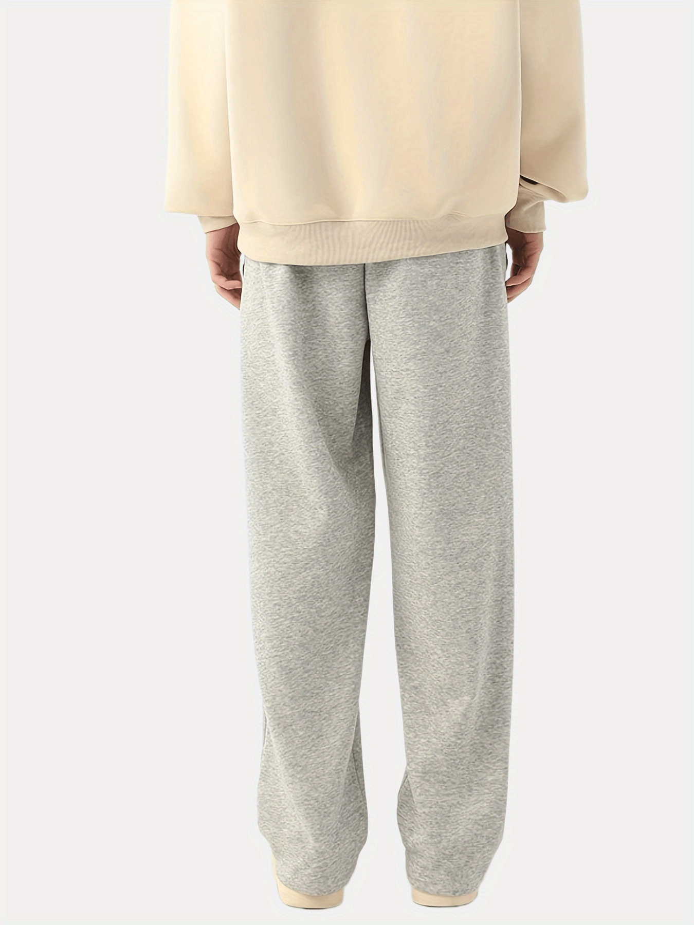 Maxct  Classic Design Solid Color Drawstring Sweatpants Men's Casual Slightly Stretch Pants For Spring Summer