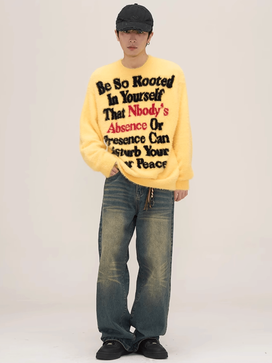 Maxct [Motherfucker] Lazy Wind Round Neck Knit Sweater Na709