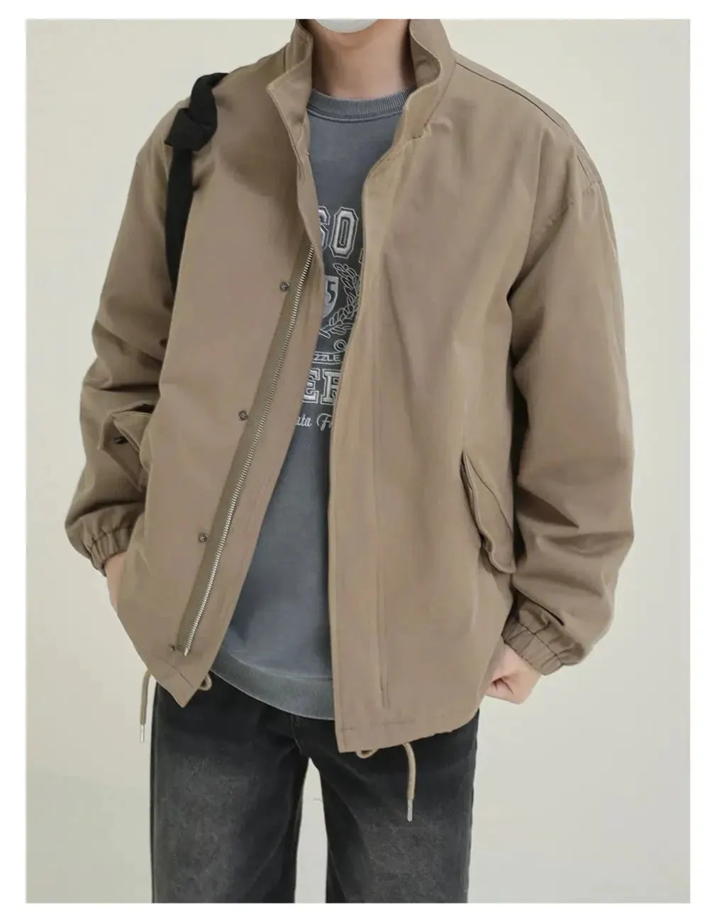 Maxct Stand Collar Bomber Jacket
