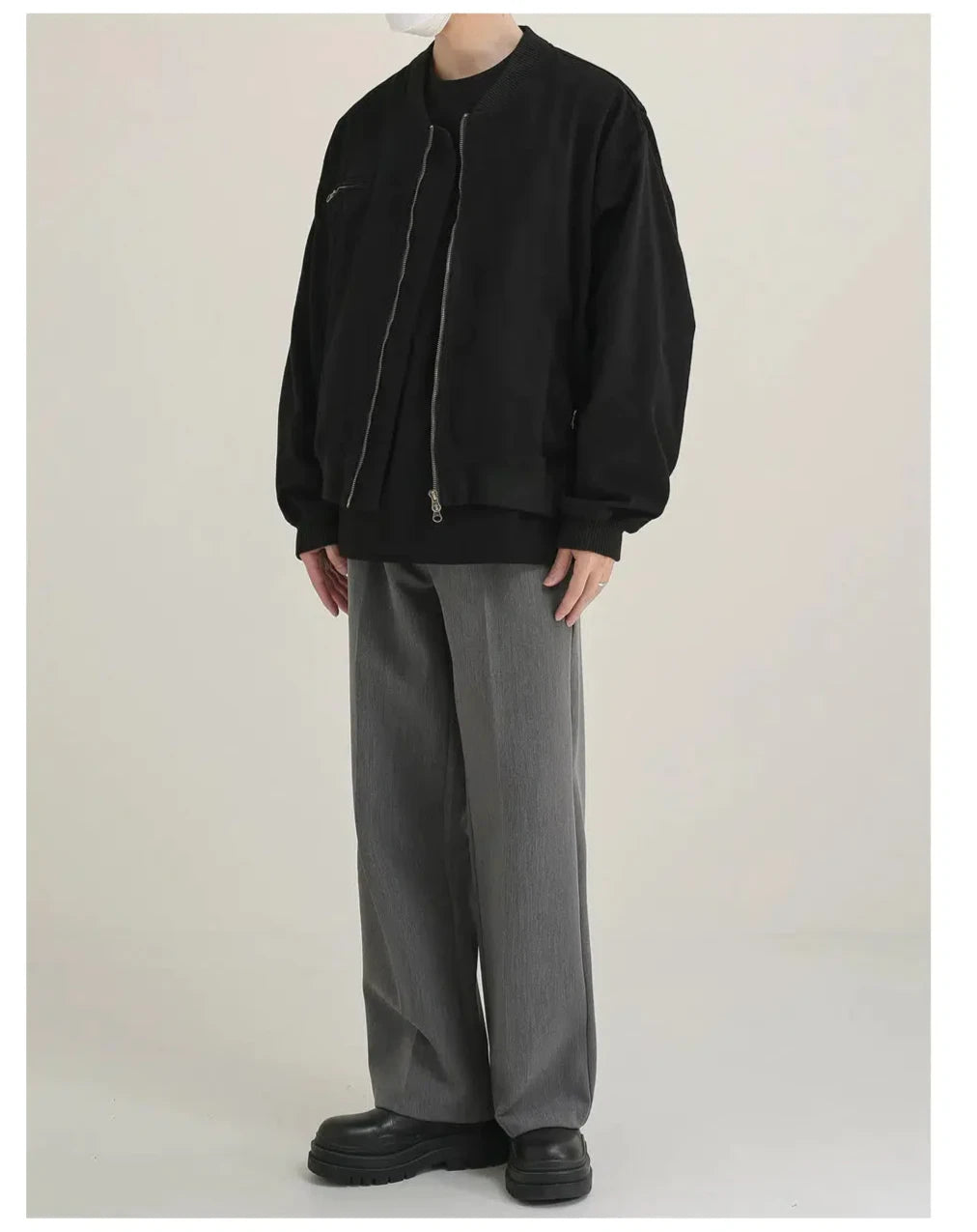 Maxct Washed Baseball Collar Short Jacket