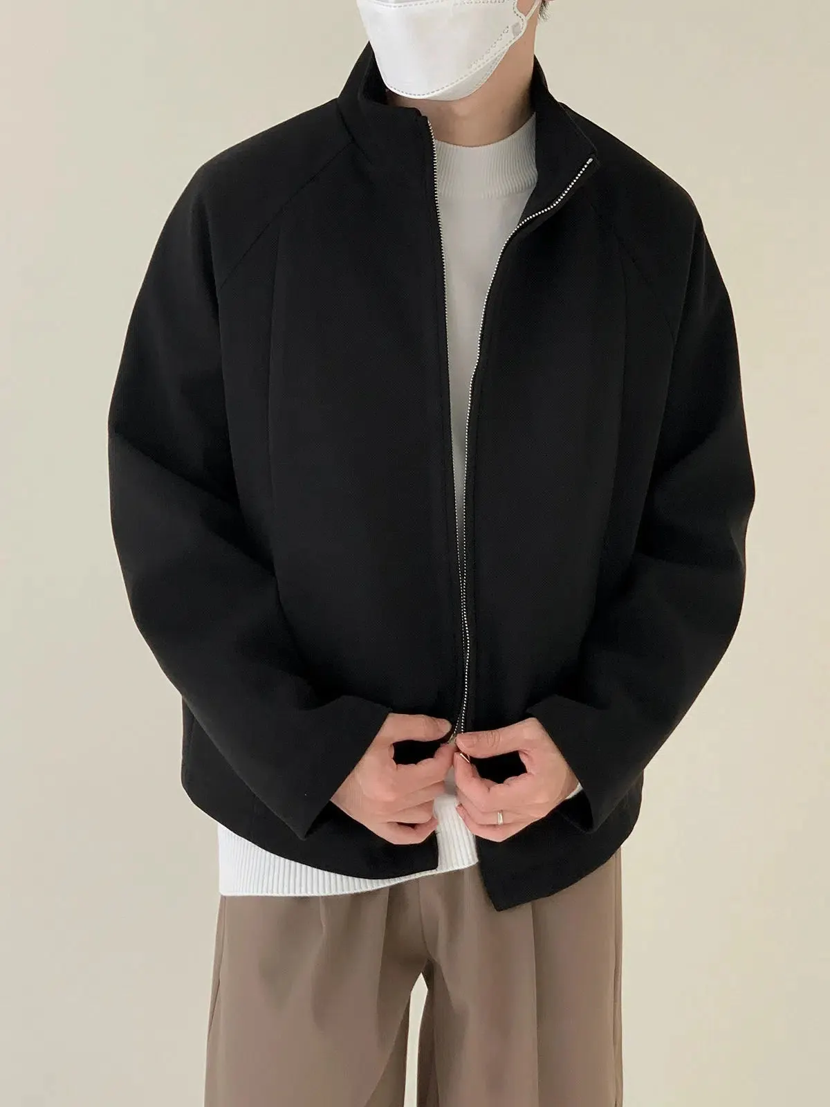 Maxct Stand-collar Woolen Jacket