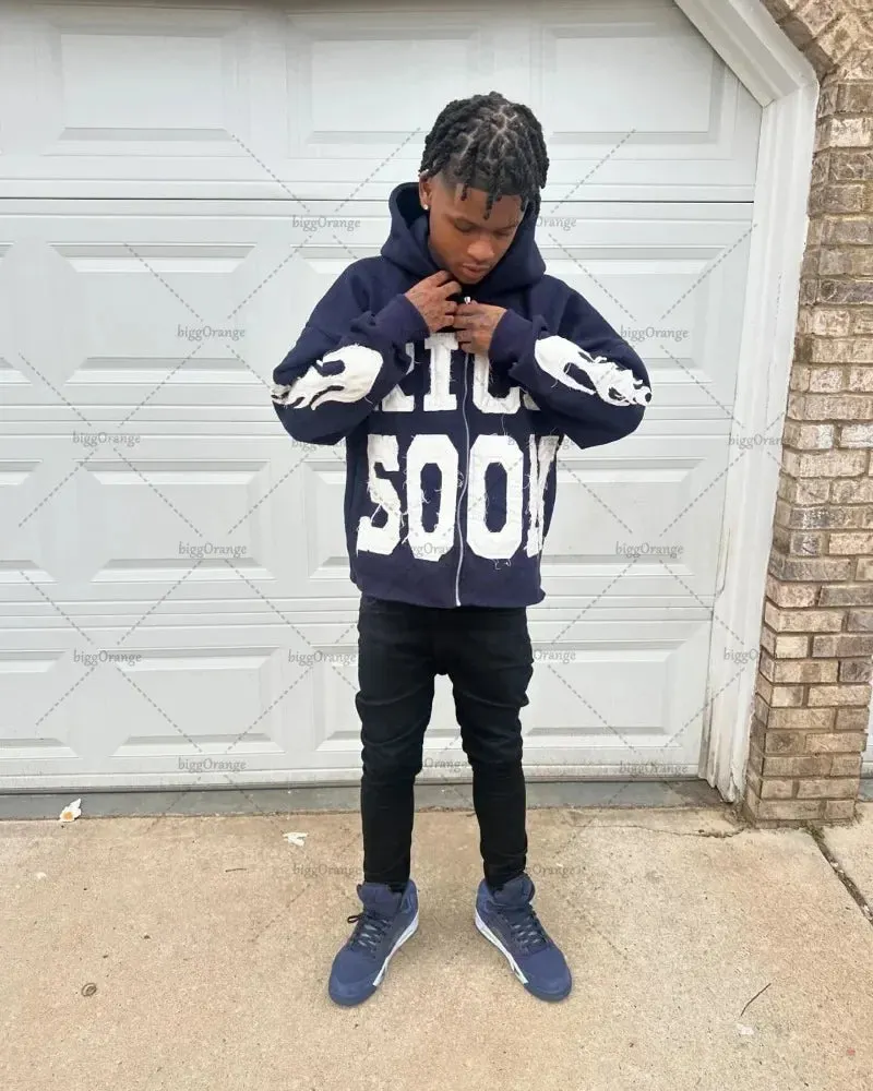 Rich Soon Hoodie - Retro Zipper Unisex Sweatshirt Maxct