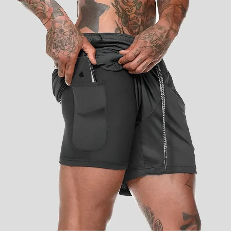 Men's 2-in-1 Double-Deck Sport Shorts Maxct