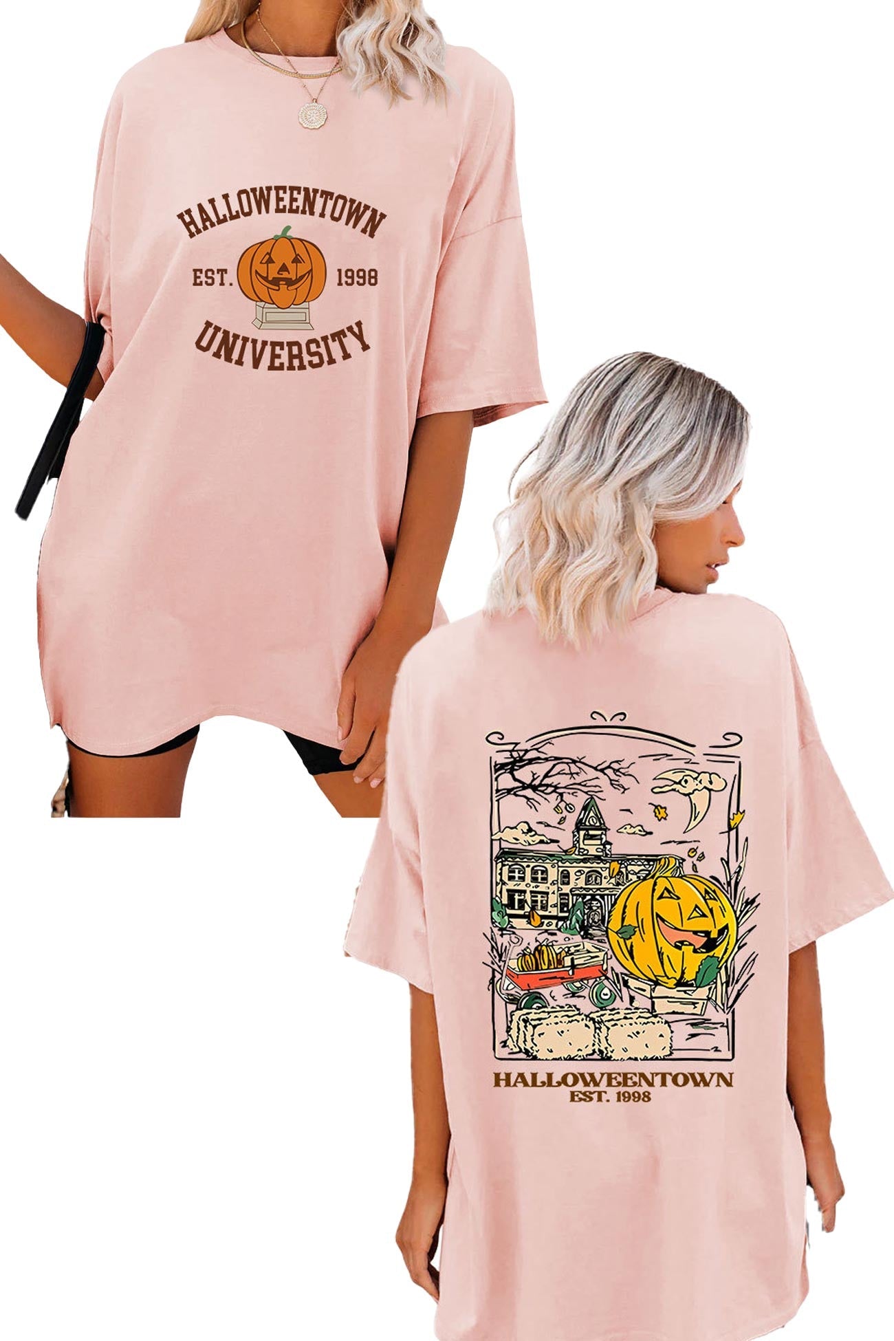 Maxct Awakecrm Halloween Town University Graphic T-shirt