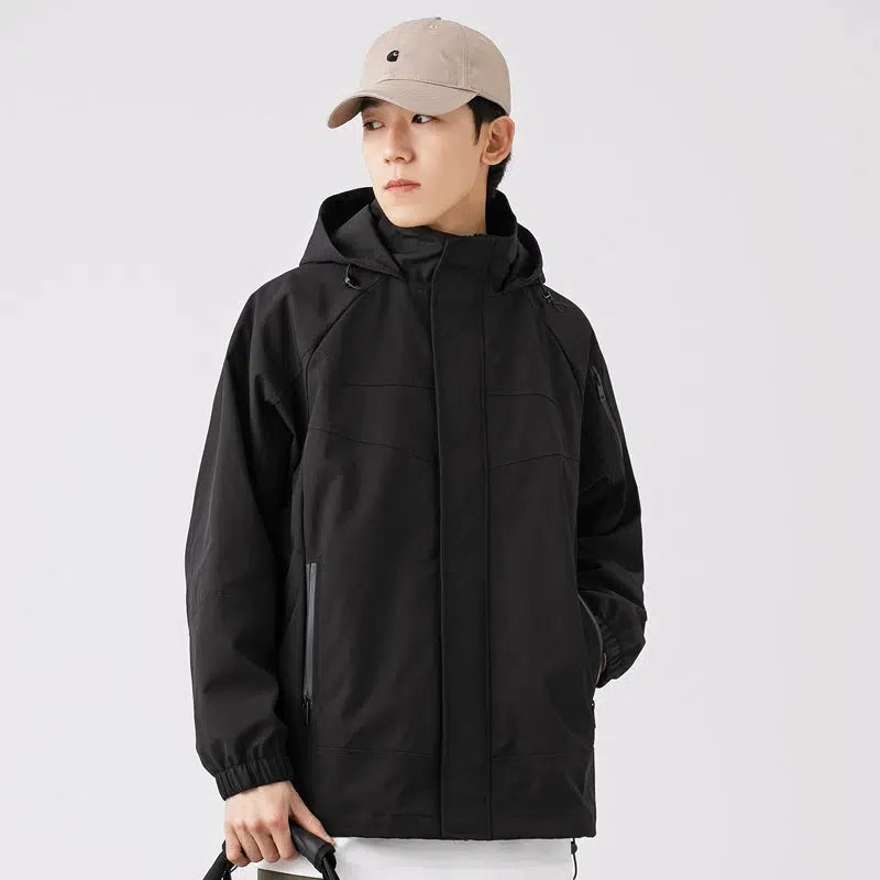 Maxct Two Piece Set Outdoor Fleece Hooded Jacket