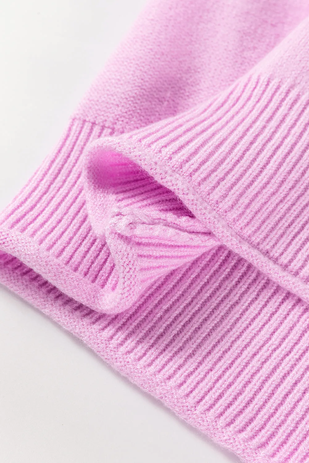 Maxct &Roll Hem Ribbed Detail Drop Shoulder Sweater