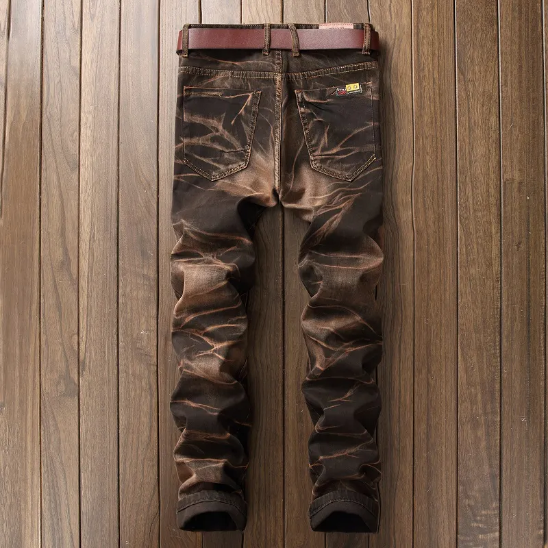 Men's New Zipper Distressed Straight Retro Jeans Best Sellers