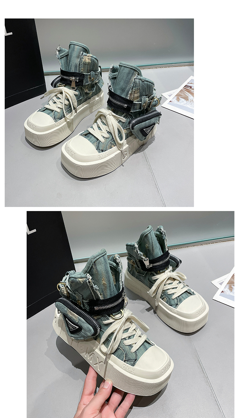 Ankle Boots Denim Platform Luxury for Women