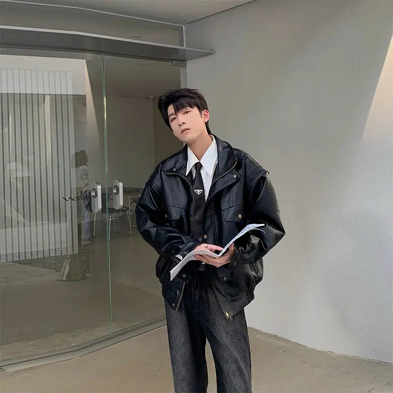 Maxct Retro Motorcycle Soft Leather Jacket