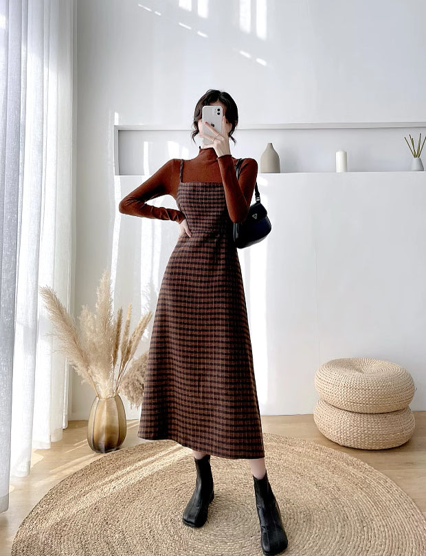 Cardamom Plaid Cami Midi Dress Maxct