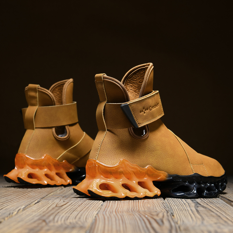 Warm Plush High-top Blade Sneakers - true deals club