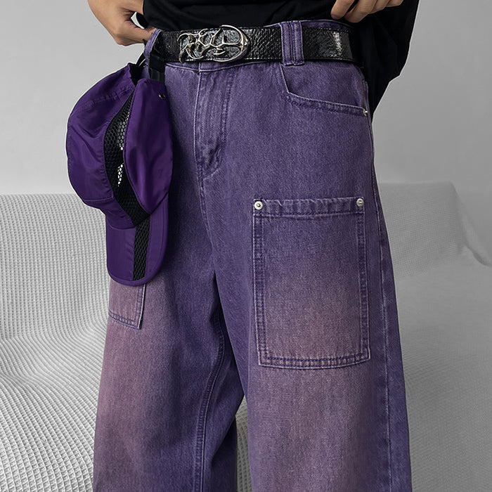 Grunge Purple Baggy Jeans Maxct