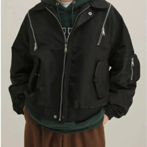 Maxct Multi-zipper Cargo Hooded Jacket