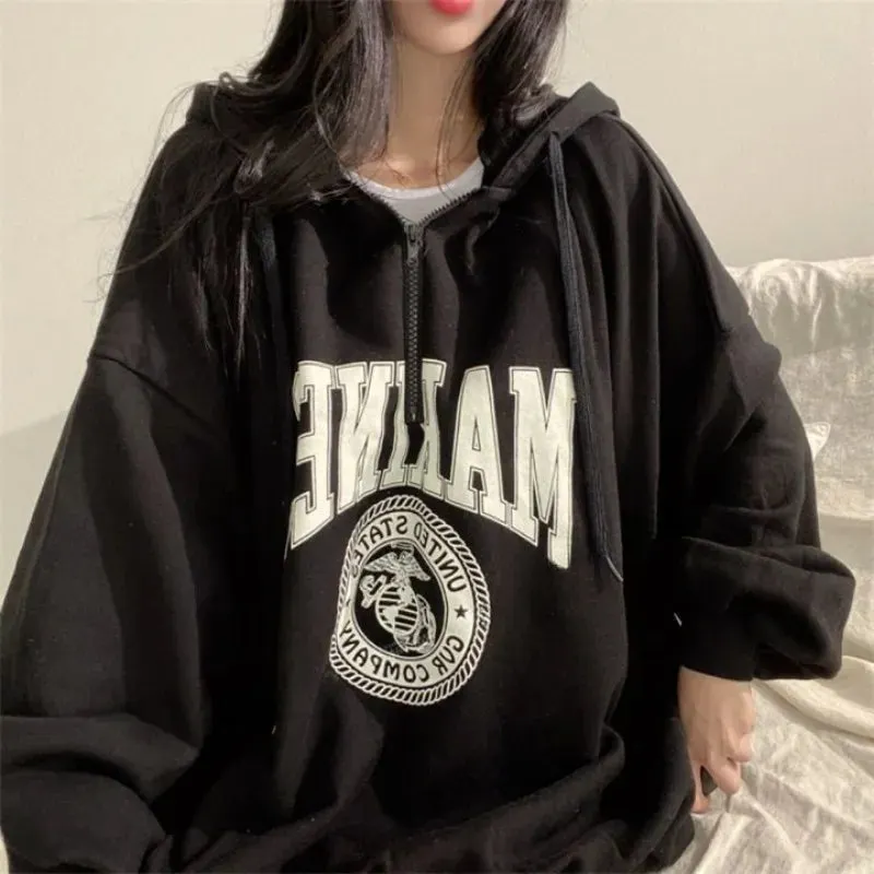 Thin Pullover Marines Hoodie for Women Maxct - Image 5