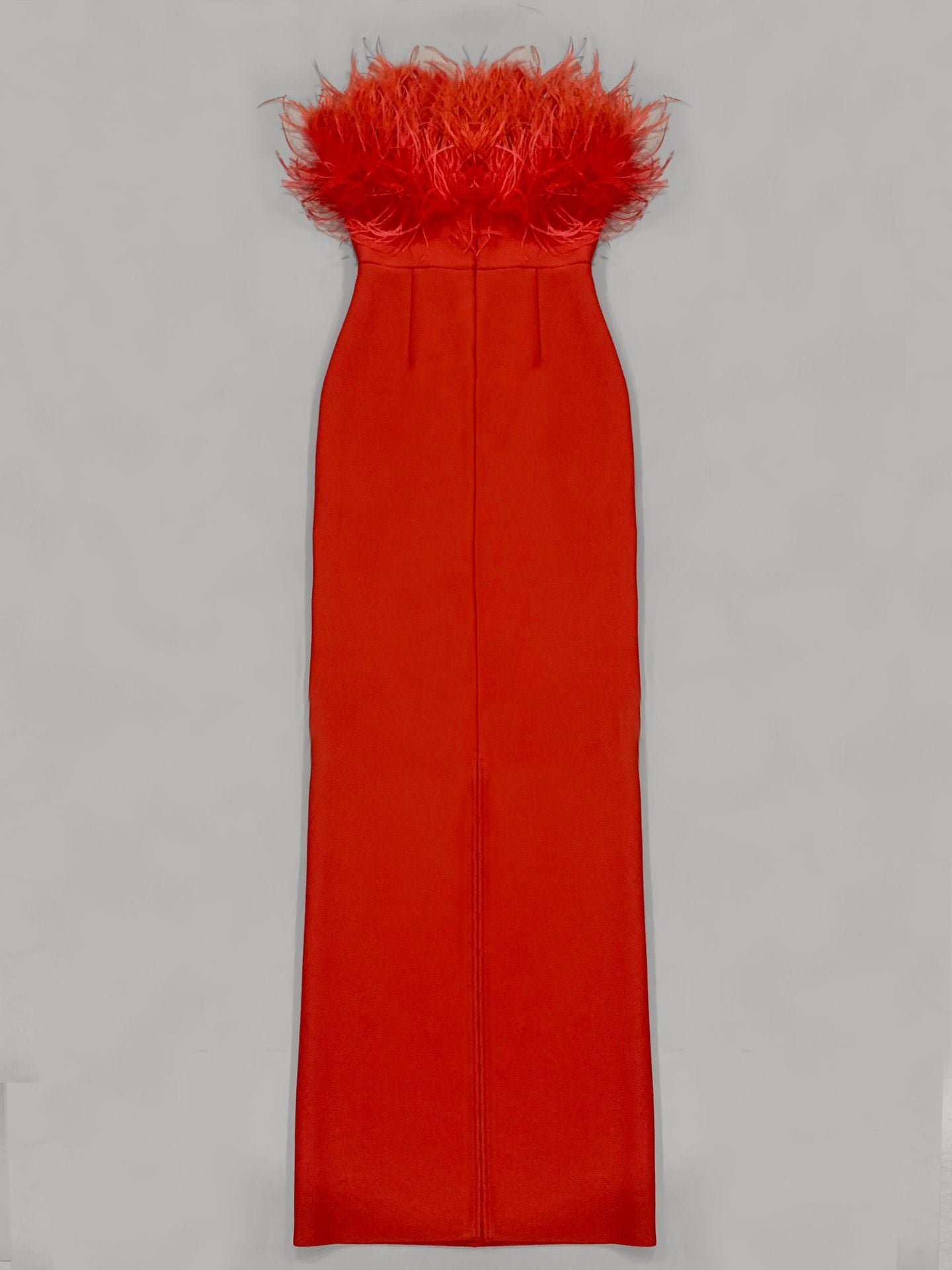 Maxct High-end Trendy Niche Designer Evening Dress Autumn And Winter Women's Clothing Trend Ostrich Hair Gowns Bandage Dress Women