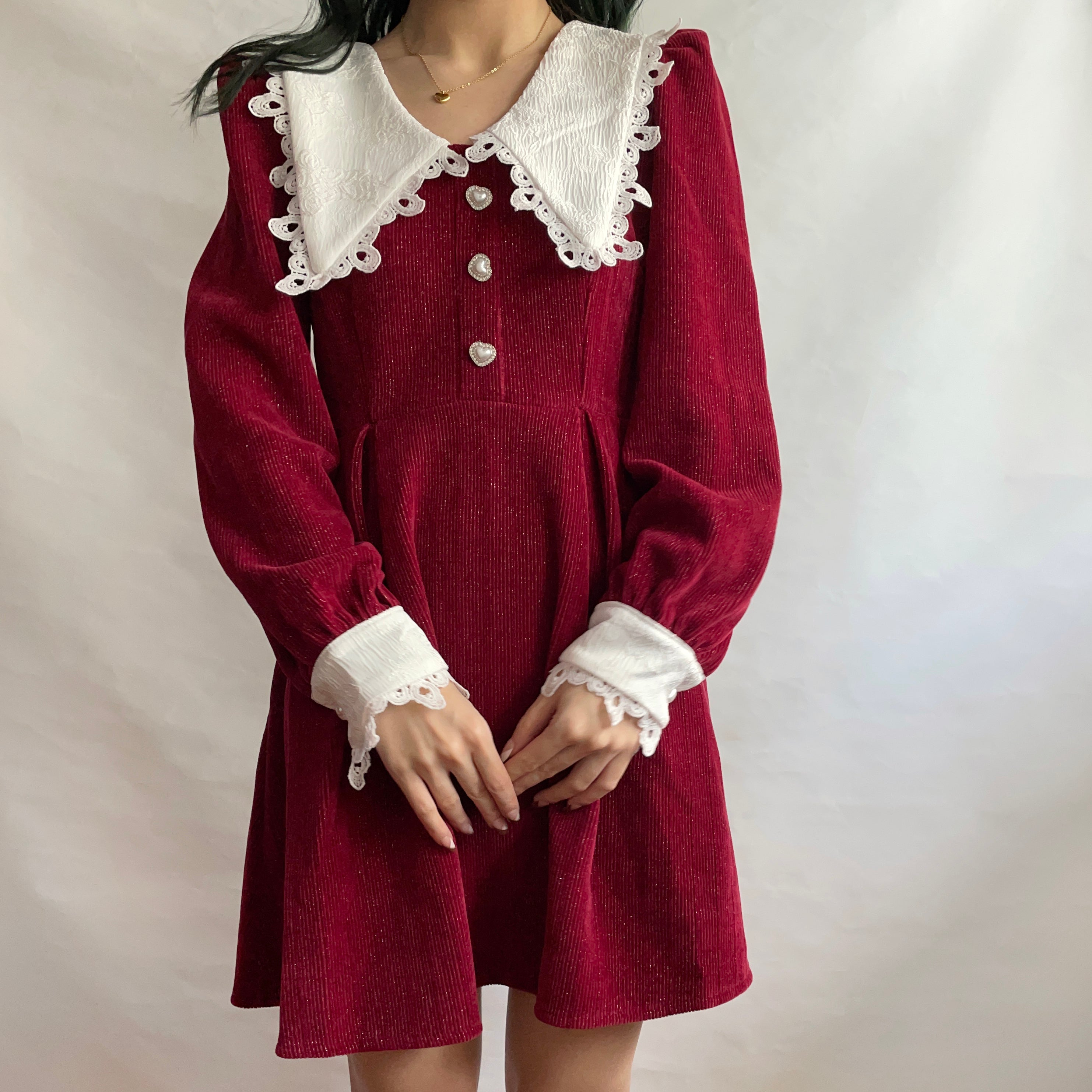 Sweet Love Peter Pan Knit Dress Maxct