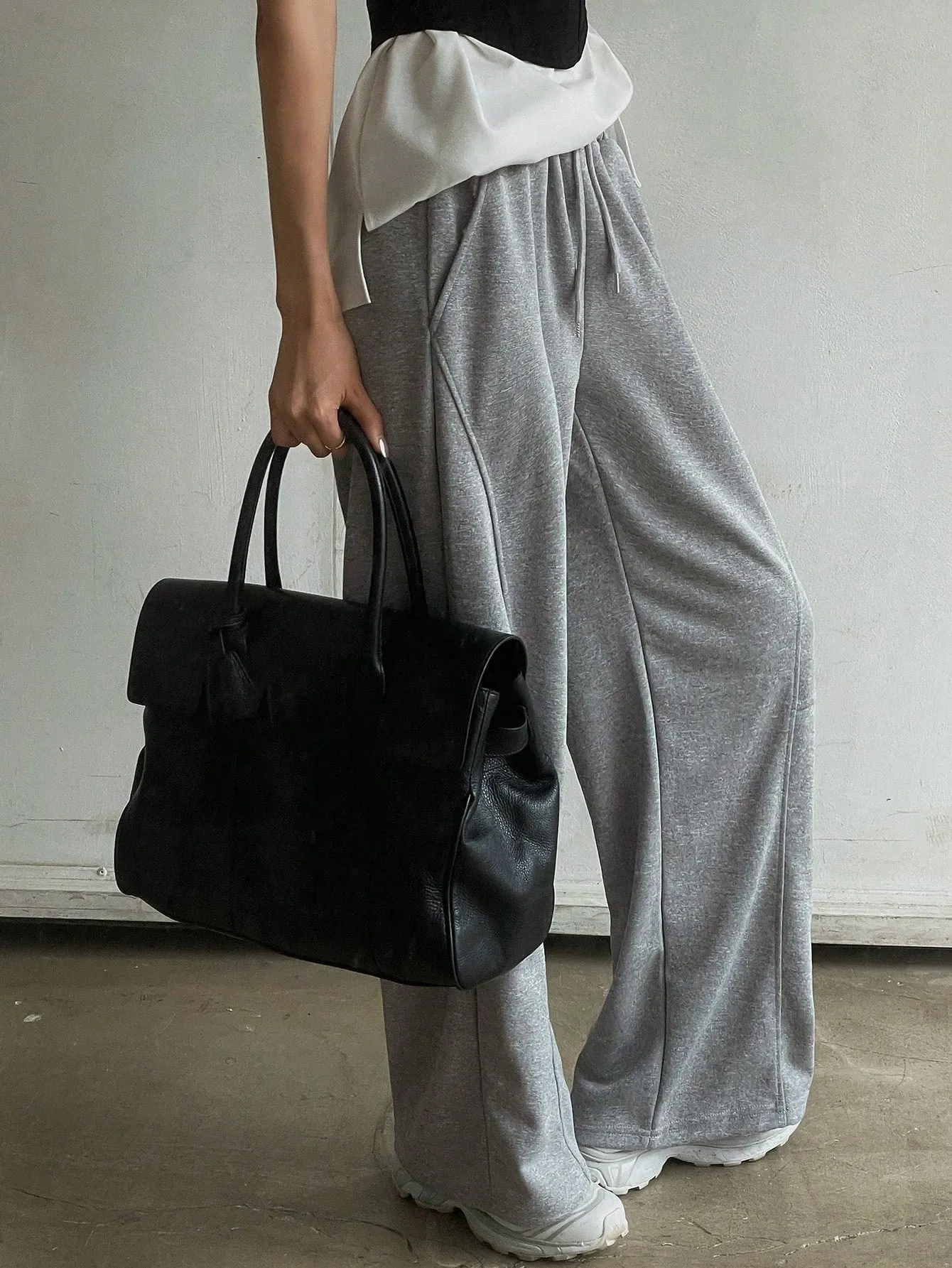 Maxct Women's Fashionable Loose Casual Sports Pants With Elastic Waist