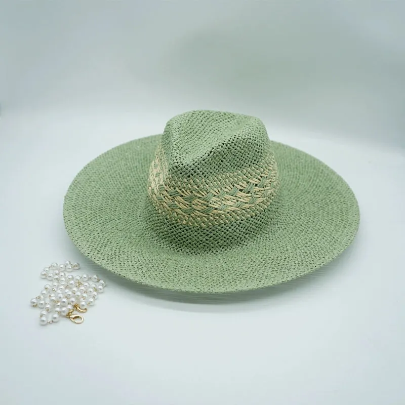 Maxct Straw Hat Japanese Style Black Brown Panama Women's Beach Big Brim