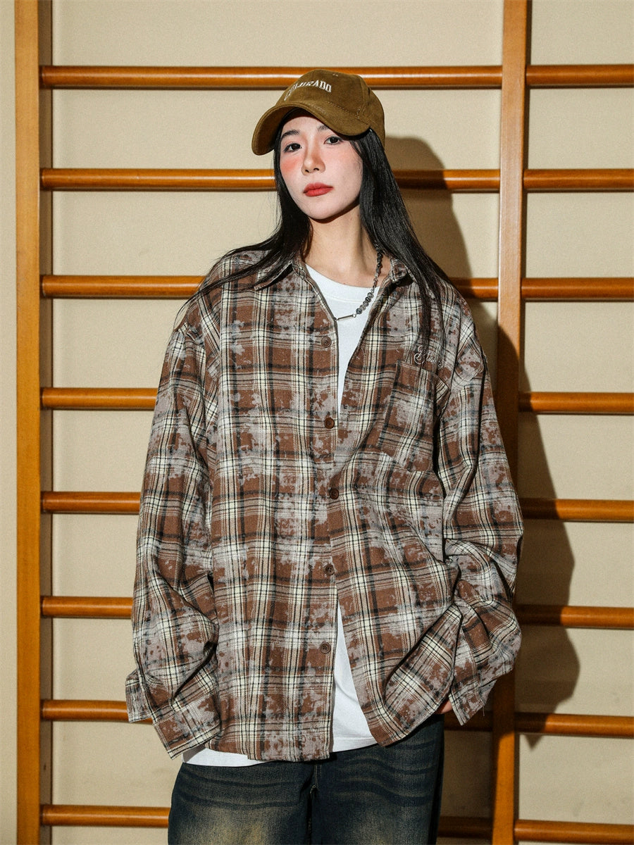 Manyston Bleached Plaid Shirt Maxct