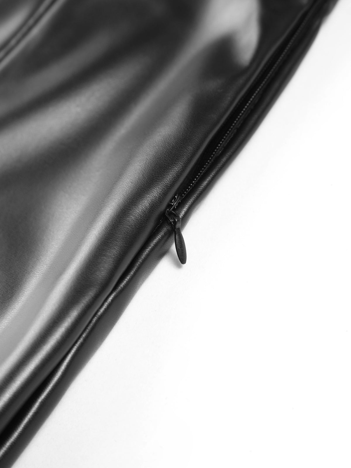 Maxct Faux Leather Zippered Flare Pants