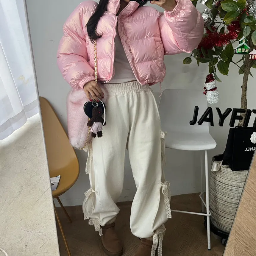 Maxct Side Lace Bow Tie  Baggy Sweatpants