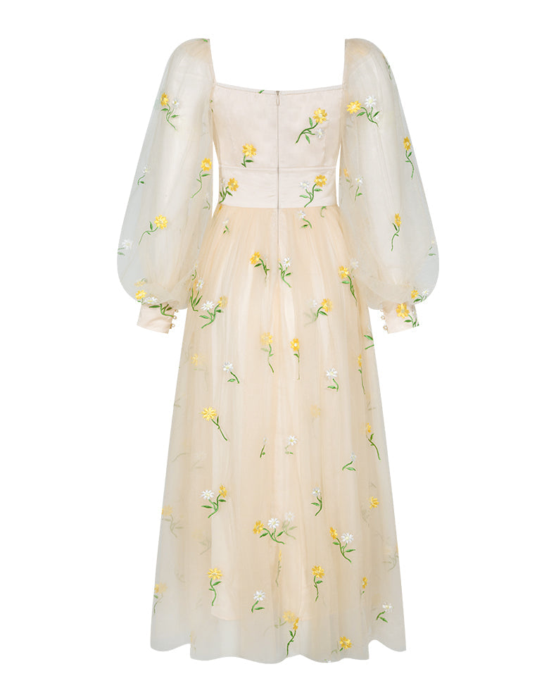 Butterfly Garden Tulle Maxi Dress Maxct