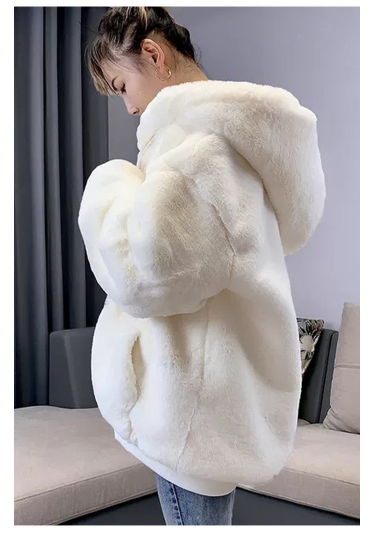 Women's Warm Fluffy Loose Hoodie - true deals club
