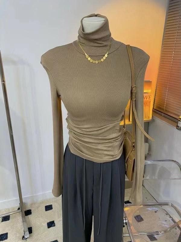 Maxct Simple Comfy Tight-fitting Knit Basic T-shirt