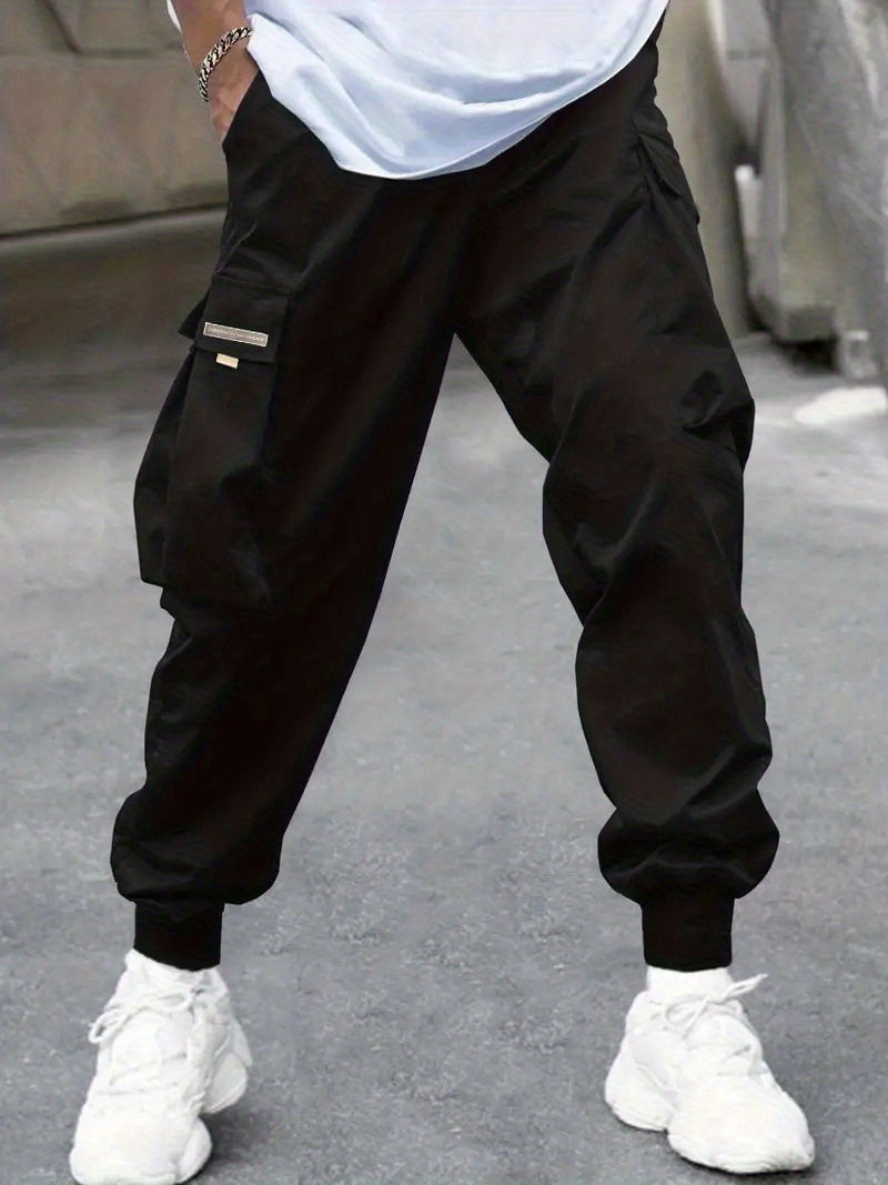 Men's Active Cargo Pants - Multi Pockets, Breathable & Stretchy Sweatpants For Outdoor Adventures