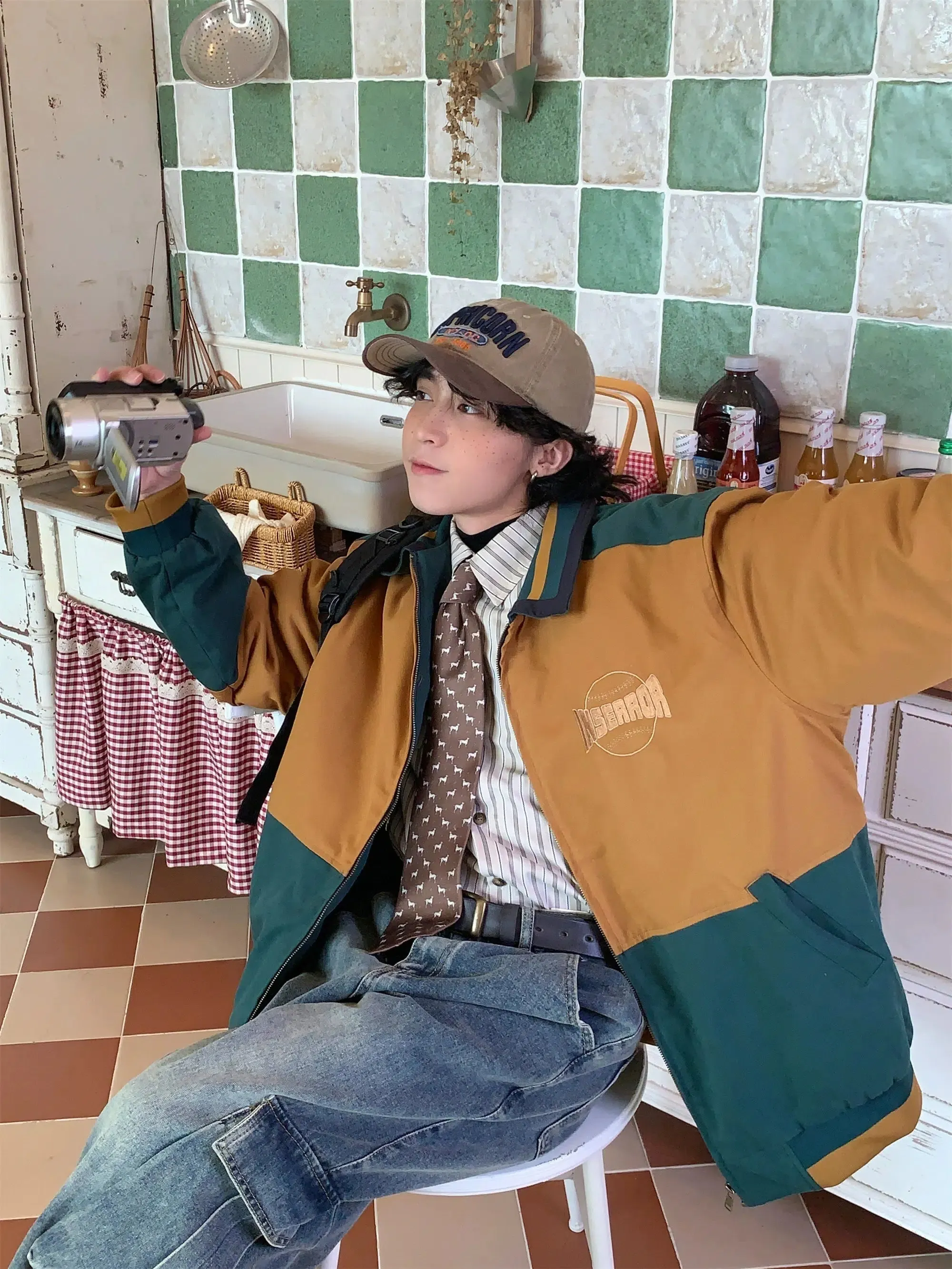 Maxct Quilted Stitching Vintage Jacket
