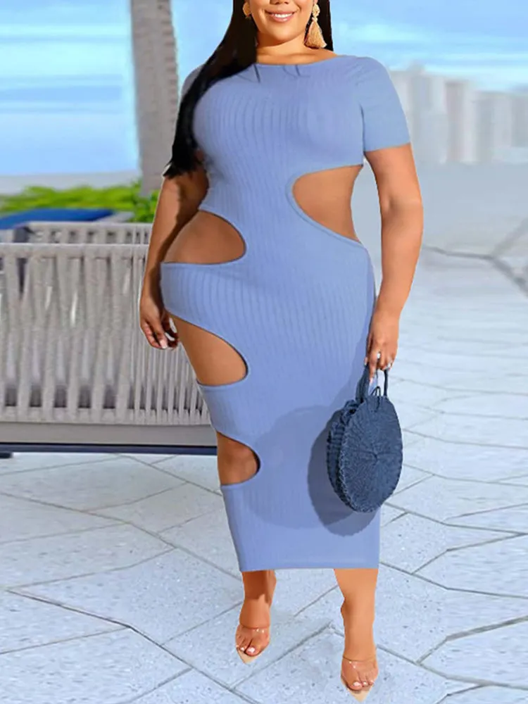 Cut Out Bodycon Midi Dress Maxct