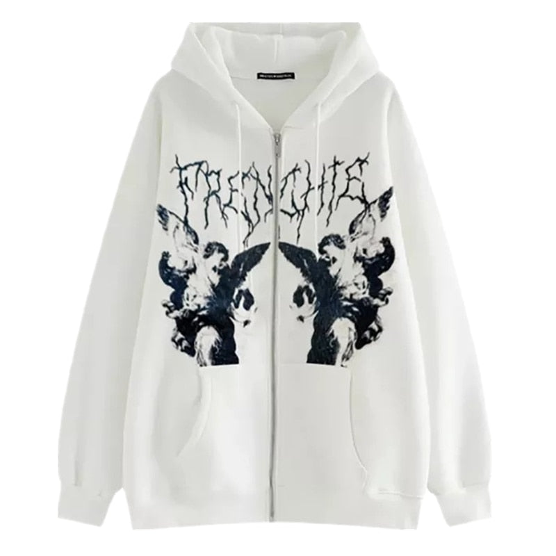 Fairy Grunge Zipper Hoodie for Men Maxct