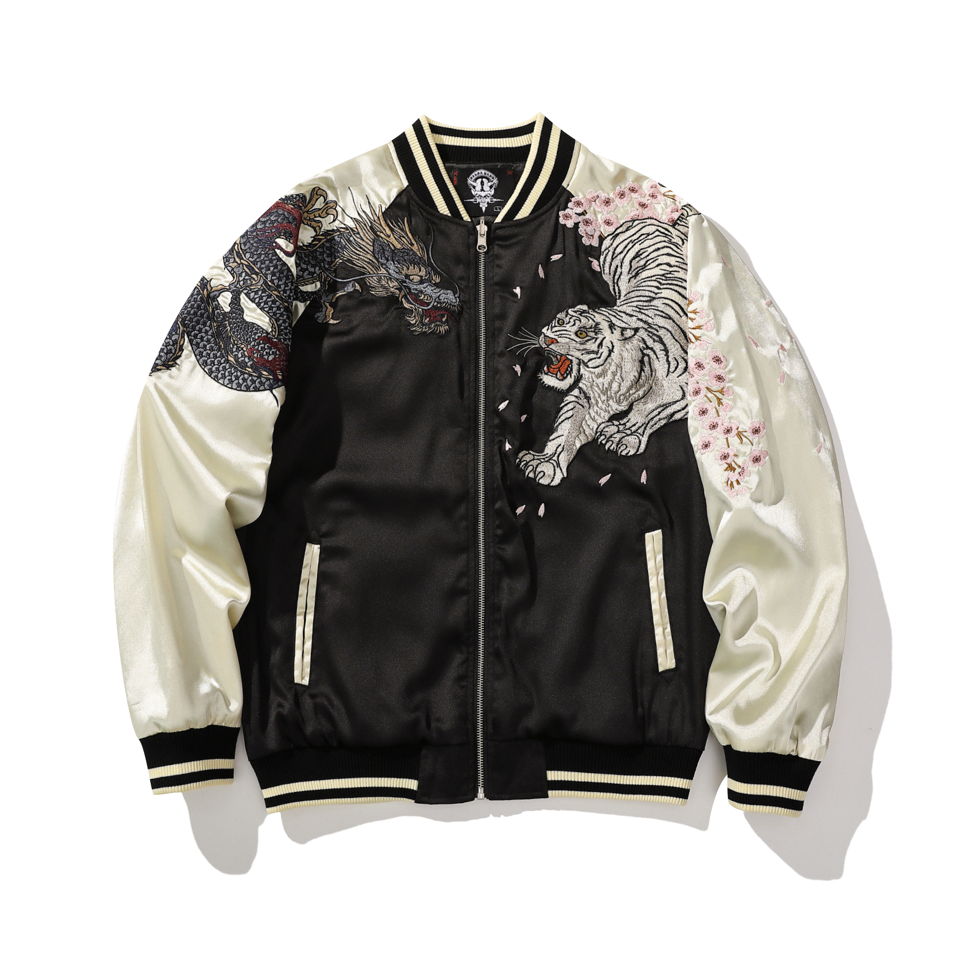 &Dragon Phoenix Embroidered Bomber Jacket