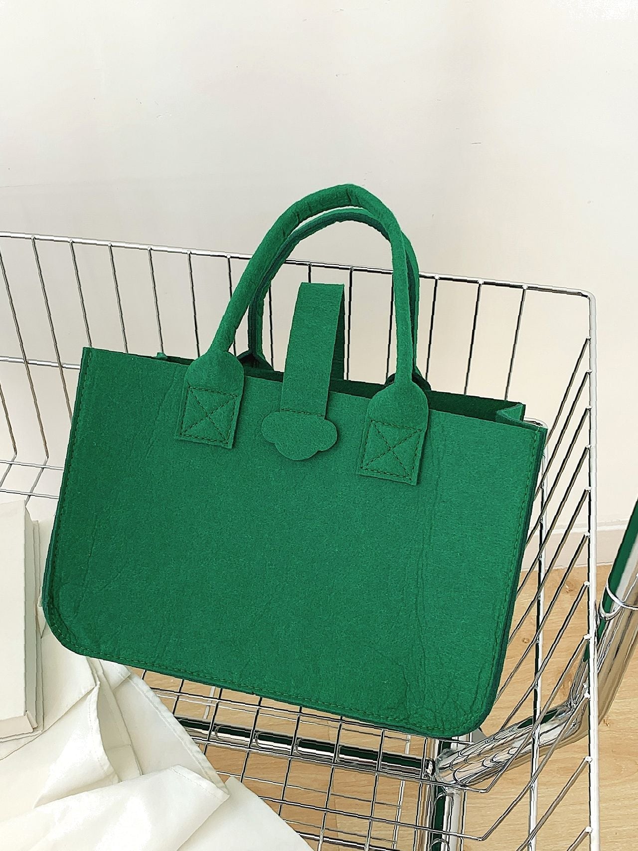 Maxct - Minimalist Letter Graphic Top Handle Bag  - Women Tote Bags
