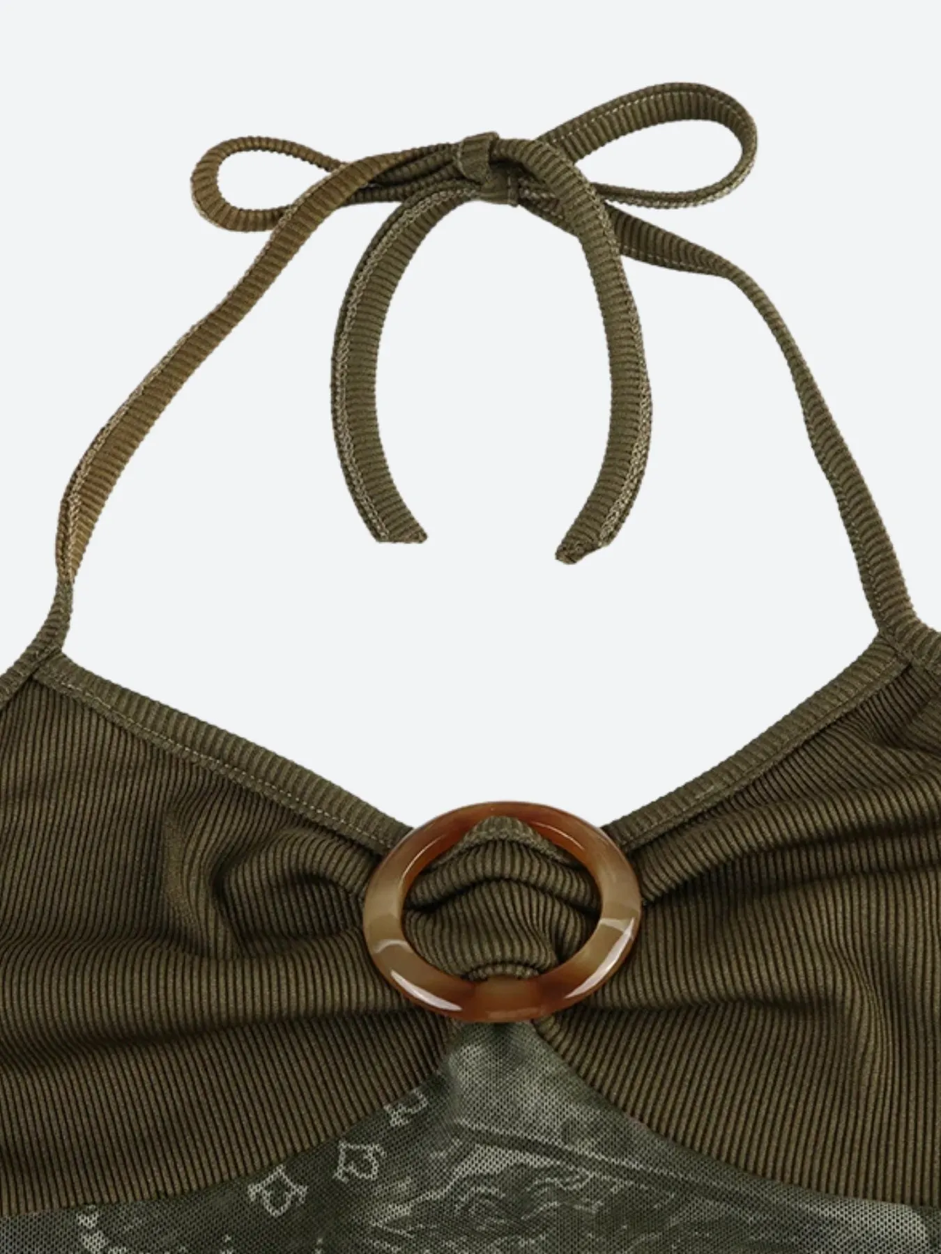 Maxct &Fairy Grunge Floral Halter Neck Top