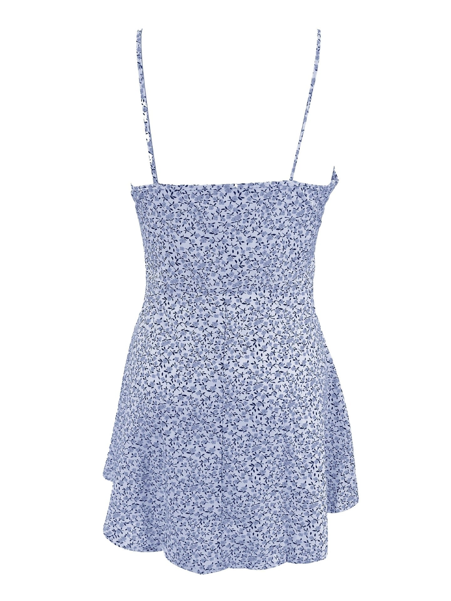 Irregular Floral Halter Mini Dress Maxct