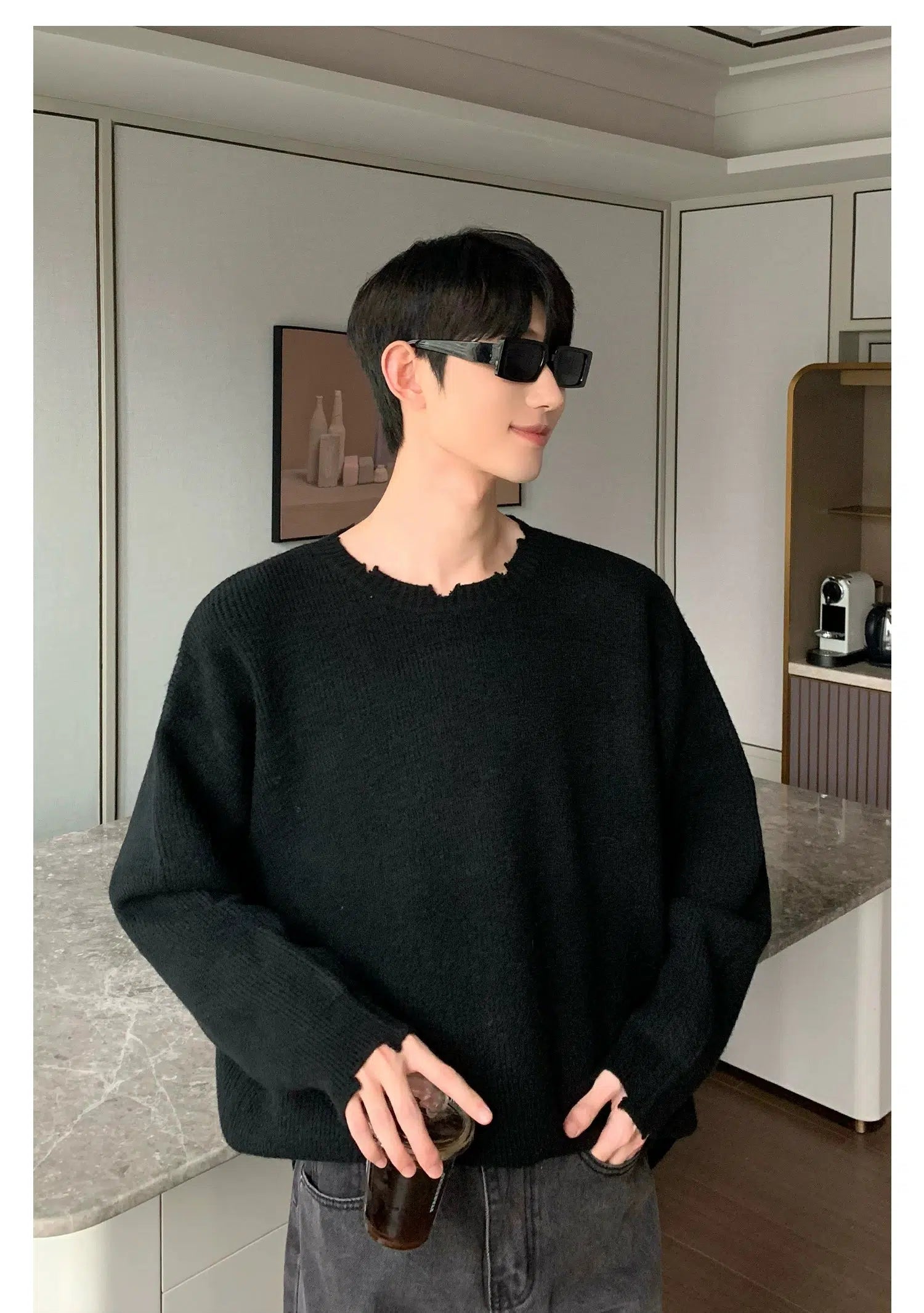 Maxct Loose-fit Crew Neck Sweater