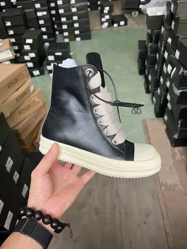 High Top Sneakers- Unisex Motorcycle Zip Boots Maxct