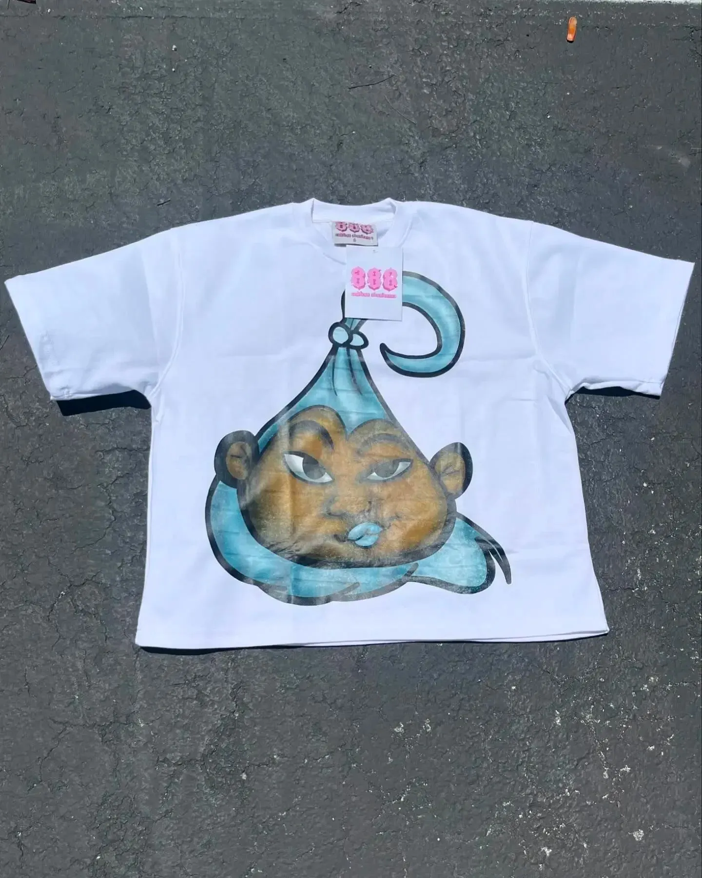 Maxct European and American Street Fashion Brand Versatile T-shirt Tops Women Y2k Retro Cartoon Print Oversized Short-sleeved Men