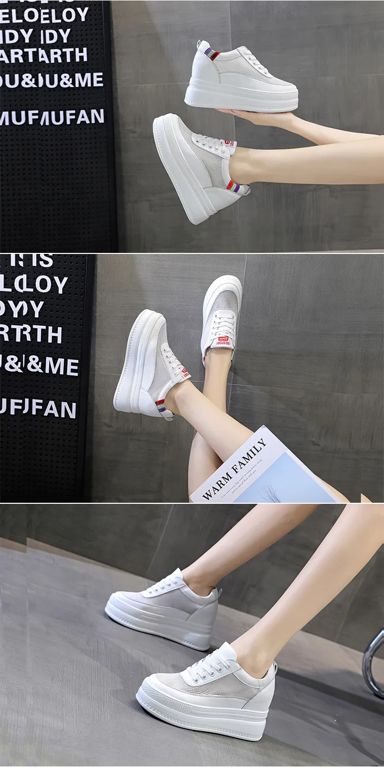 Women's 9cm Platform Wedge Sneakers - true deals club
