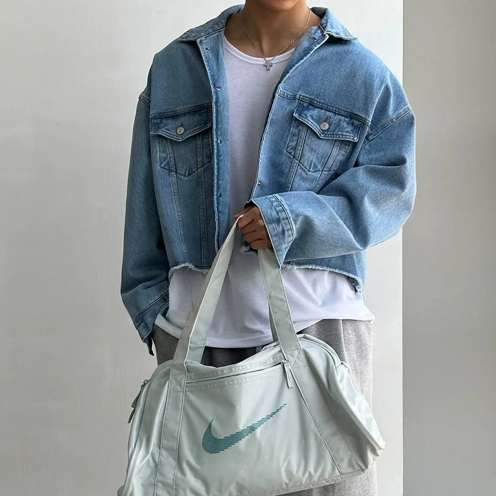 Maxct Casual Distressed Denim Jacket
