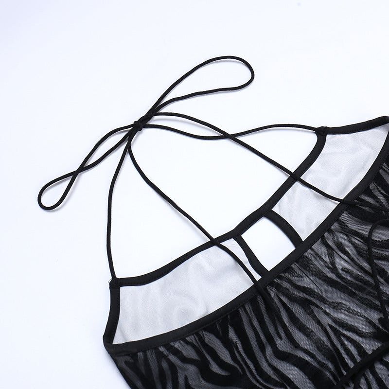 The Black Swan Embossed Cut Out Mini Dress Maxct